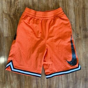 Nike Kids Bright Orange Shorts Black Swoosh Size XL